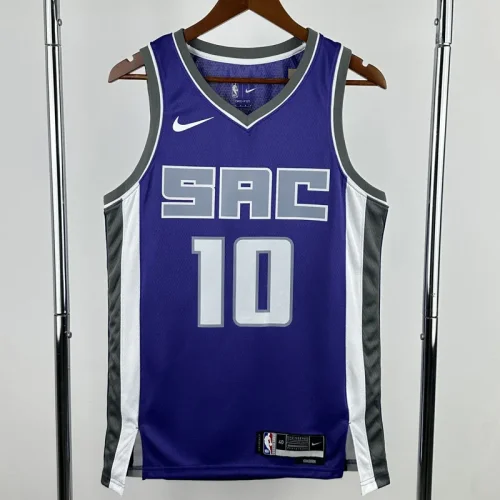 22-23 KINGS DEROZAN #10 Purple Away Top Quality Hot Pressing NBA Jersey(V领）