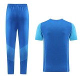 2023 AD03 Blue Short-sleeved Trouser Suit