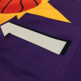 22-23 SUNS BOOKER #1 Purple Top Quality Hot Pressing NBA Jersey (Retro Logo)