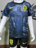 24-25 Brazil Blue Special Edition Kids Soccer Jersey *耶稣蓝色