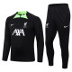 23-24 LIV Black Half Pull Tracksuit (绿领半拉链)