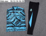 2023 Al-Nassr Blue Black Kids Half Pull Tracksuit (童装) (半拉链)