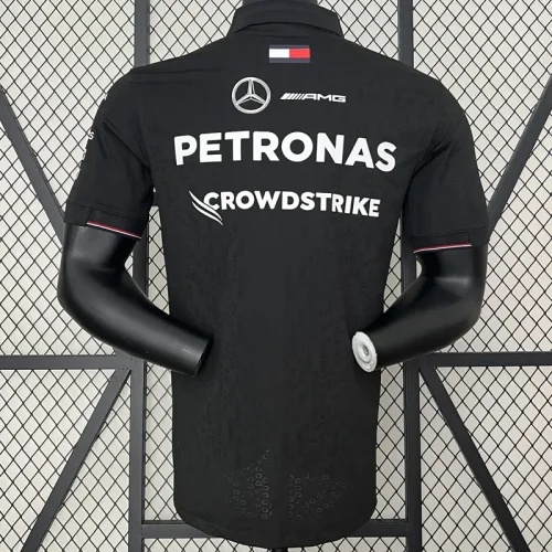 2024 F1 Mercedes Black Polo Racing Suit (有领)