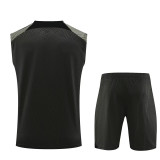 23-24 BAR Black Tank top and shorts suit (灰边）