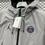 24-25 PSG Jordan Cotton Thickened warm Grey Outdoor Jackets #A805加棉冲锋衣