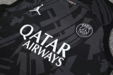 23-24 PSG Jordan Black Grey Tank top and shorts suit