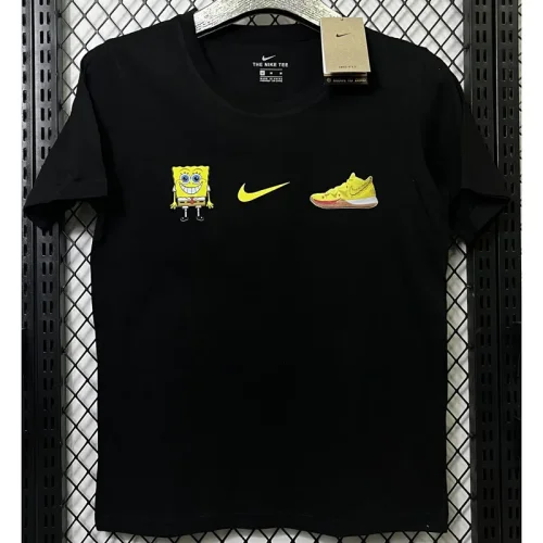 T124 NK Black High Quality Casual T-Shirt #海绵宝宝