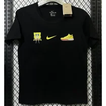T124 NK Black High Quality Casual T-Shirt #海绵宝宝 T124 NK Black High Quality Casual T-Shirt #海绵宝宝
