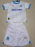 23-24 Marseille Home Kids Soccer Jersey