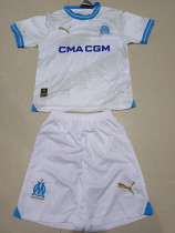 23-24 Marseille Home Kids Soccer Jersey