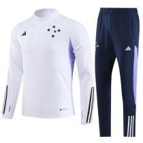 23-24 Cruzeiro White Half Pull Tracksuit (半拉链) 23-24 Cruzeiro White Half Pull Tracksuit (半拉链)