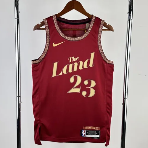 23-24 Cleveland Cavaliers JAMES #23 Red City Edition Top Quality Hot Pressing NBA Jersey