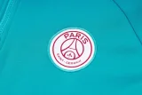 24-25 PSG Lake blue Hoodie Half Pull Tracksuit #F599半拉连帽