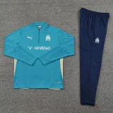 24-25 Marseille Lake blue Half Pull Tracksuit (半拉链)