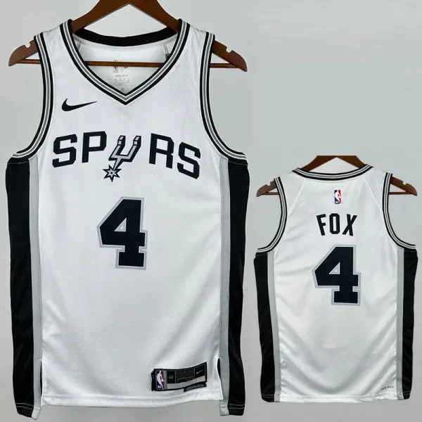 22-23 SA Spurs FOX #4 White Top Quality Hot Pressing NBA Jersey