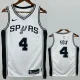 22-23 SA Spurs FOX #4 White Top Quality Hot Pressing NBA Jersey