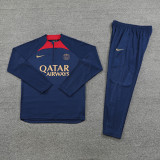 23-24 PSG Royal Blue Half Pull Tracksuit (半拉链)
