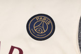 23-24 PSG Beige Tank top and shorts suit #D785