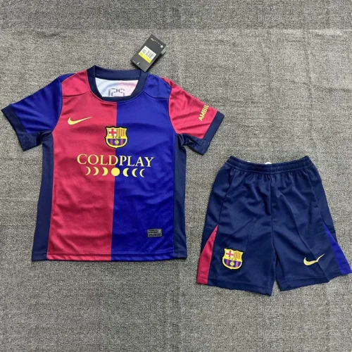 24-25 BAR Home Kids Soccer Jersey *Coldplay广告