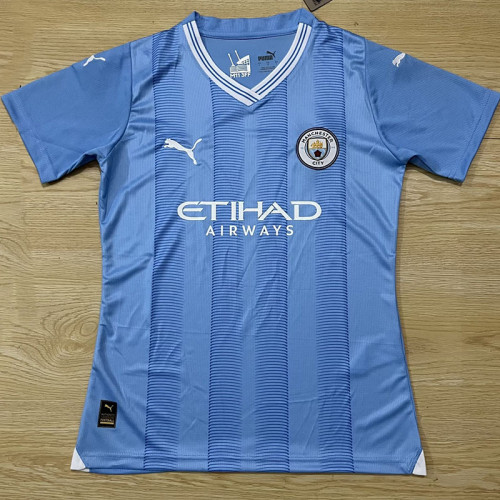 23-24 Man City Home Women Soccer Jersey (女)