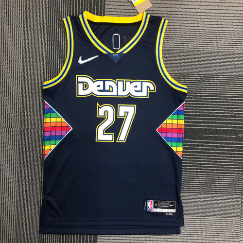 21-22 Nuggets MURRAY #27 Royal blue City Edition Top Quality Hot Pressing NBA Jersey
