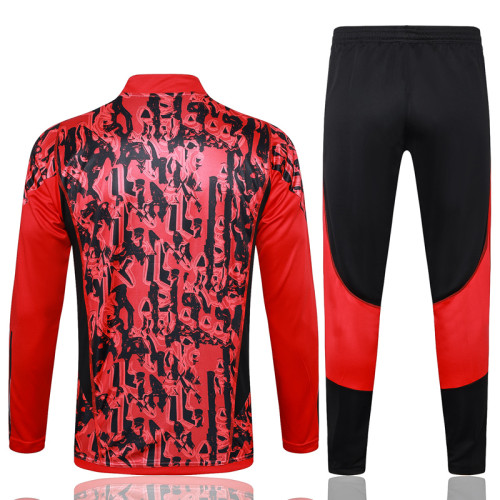 23-24 Man Utd Red Half Pull Tracksuit #B741(半拉链)