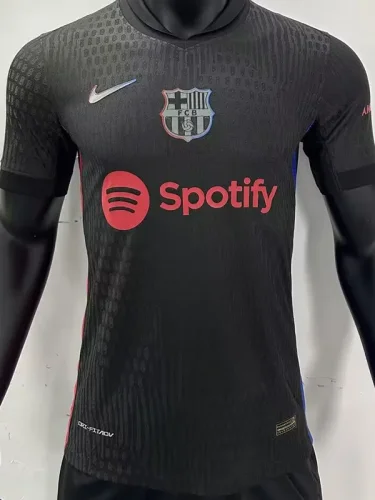 24-25 BAR Black   Player Version Soccer Jersey
