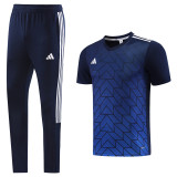 2023 AD05 Royal Blue Short-sleeved Trouser Suit