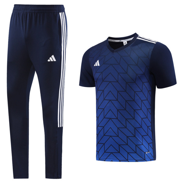 2023 AD05 Royal Blue Short-sleeved Trouser Suit