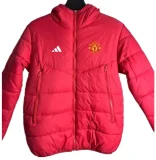 24-25 Man Utd Red Hooded Cotton Coat #棉衣