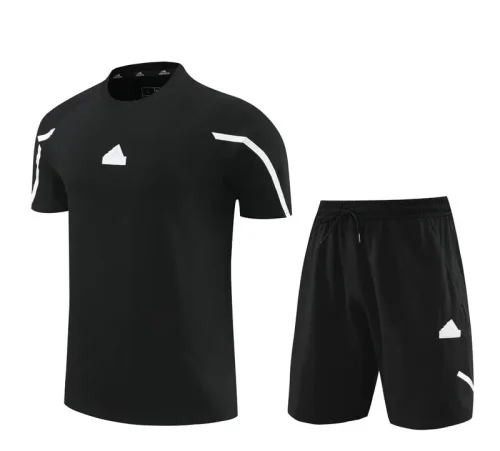 24-25 AD Black Training Short Suit #3333(100%Cotton)纯棉