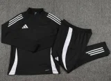 2024 AD Black Kids Half Pull Tracksuit (童装)(半拉链)