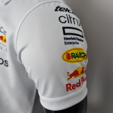 2022 F1 Formula One Red Bull White Polo Racing Suit(有领)