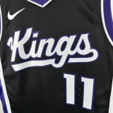 23-24 Kings SABONIS #11 Black Top Quality Hot Pressing NBA Jersey