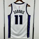 23-24 Kings SABONIS #11 White Top Quality Hot Pressing NBA Jersey