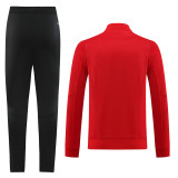 23-24 Flamengo Red Jacket Tracksuit #01