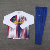 23-24 BAR White Blue Half Pull Tracksuit (半拉链)