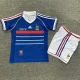 1998 France Home Kids Retro Soccer Jersey