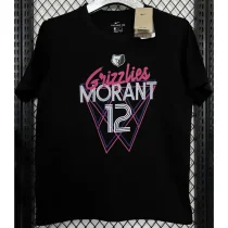 T165 Grizzlies MORANT #12 Black High Quality Casual T-Shirt T165 Grizzlies MORANT #12 Black High Quality Casual T-Shirt