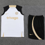 23-24 CHE White Black Tank top and shorts suit
