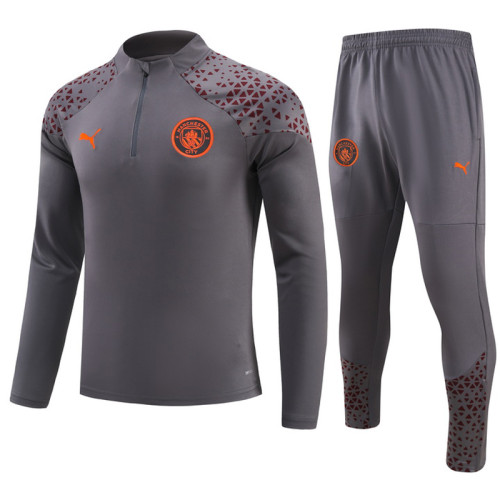 23-24 Man City Grey Half Pull Tracksuit (半拉链)
