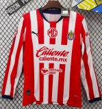24-25 Chivas Home Long Sleeve Soccer Jersey (长袖)