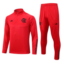 23-24 Flamengo Red Half Pull Tracksuit #B644 (半拉链)