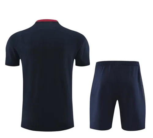 2024 NK Royal Blue Training Short Suit (100%Cotton)纯棉