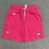 CN02玫粉 NK Pink Embroidered Multicolor Logo Casual Short Pants