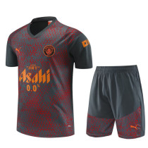 23-24 Man City Grey Red Training Short Suit 23-24 Man City Grey Red Training Short Suit