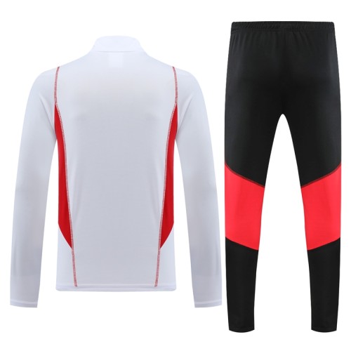 23-24 Flamengo White Half Pull Tracksuit (半拉链)