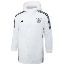 24-25 Germany White Hooded Windbreaker Fabric Cotton Coat #G202