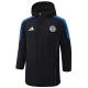 24-25 Bayern Black Hooded Windbreaker Fabric Cotton Coat #G209