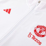 23-24 Man Utd White Jacket Tracksuit #05